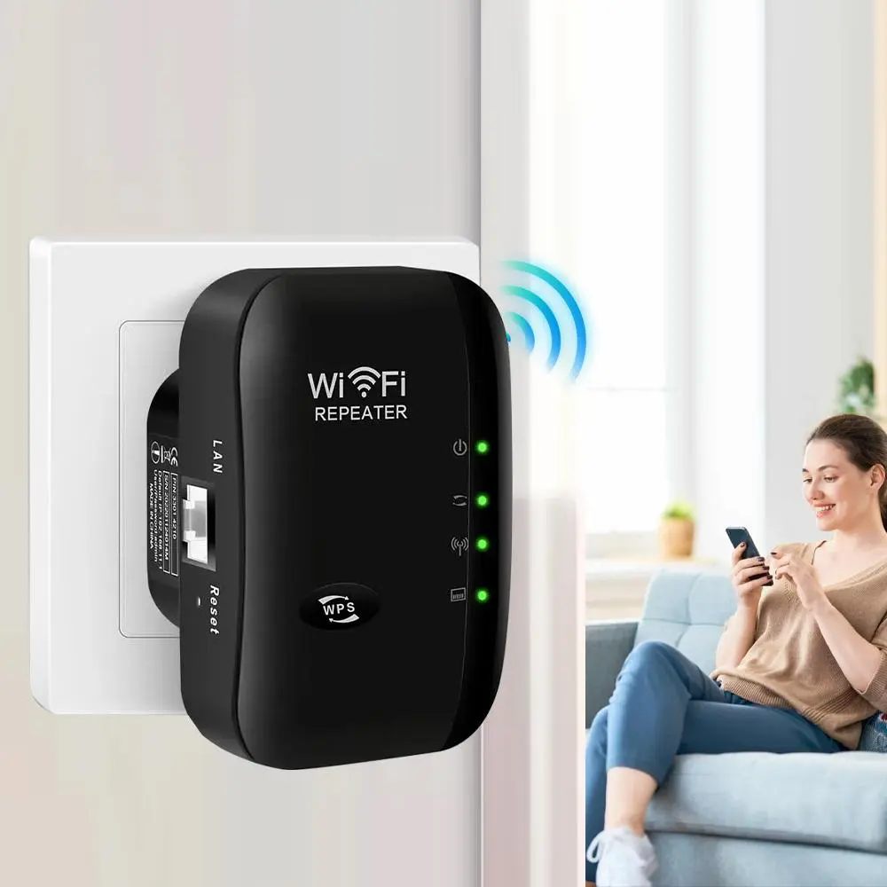 WiFi Signal Amplifier, Home Enhanced Wireless Network Amplifier, Wall King Router Expander Repeater, Network Components for Home Office