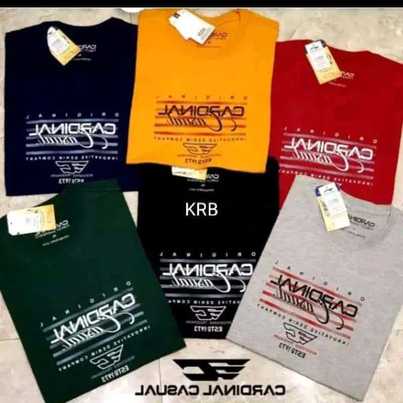 BAJU KAOS CARDINAL 3 PCS 100K Combed Kain Motif Combat Variasi Pria Katun Distro Keren Polos 3