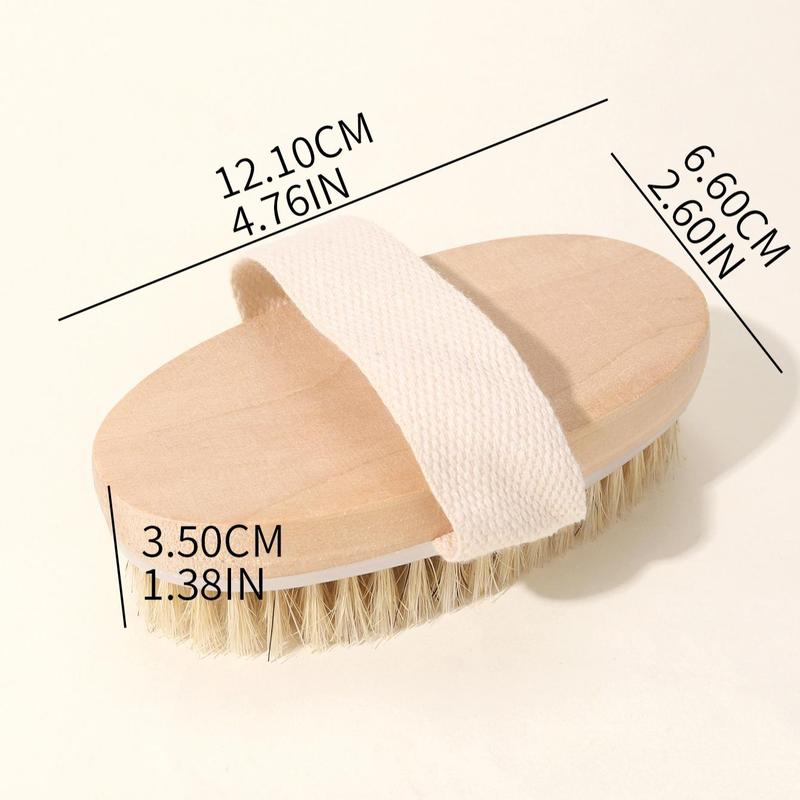 Product Introduction of Wooden Bath Brush, 1 Count Dry & Wet Use Exfoliating Body Brush, Professional Body Scrub Brush for Removing Dead Skin and Improving Skin Texture, Everything Shower Products 12