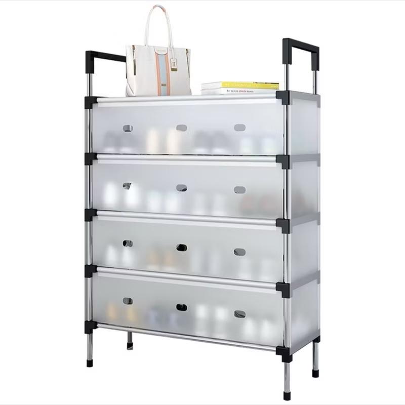 Kệ Inox 5 Tầng Có Vách Ngăn Chắn Bụi Giá Inox Để Giày Dép 5 Tầng Có Nắp Đậy Tủ Giày Thế Hệ Mới Kitchen kegiay 5tang ke dung