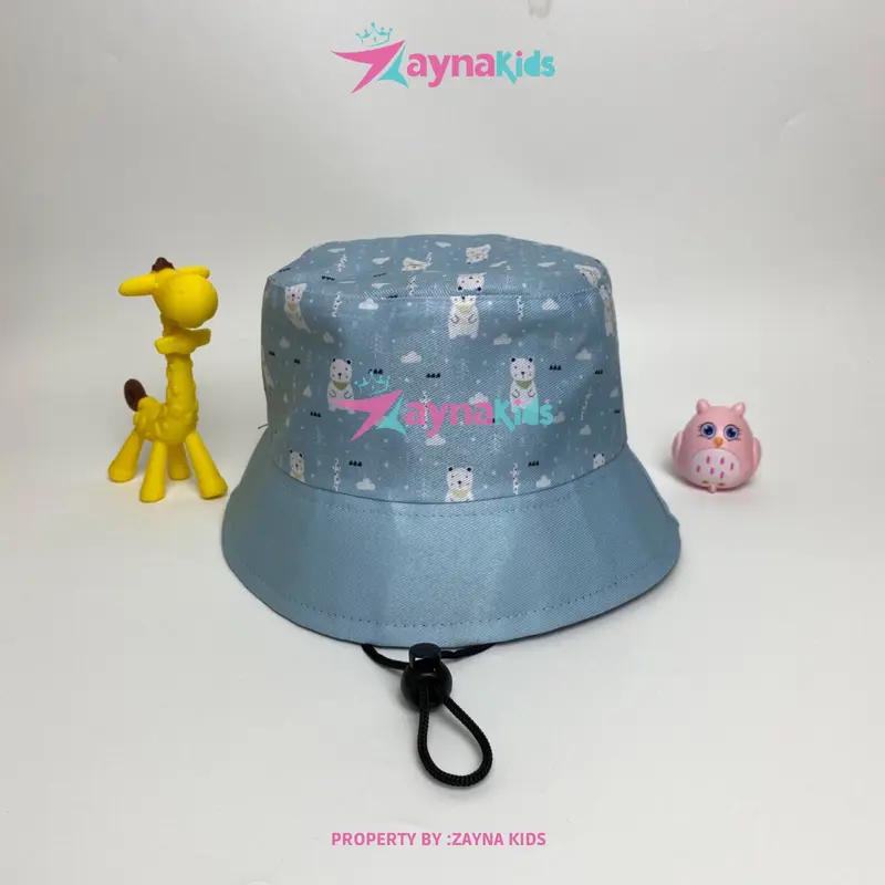 Topi Bucket Hat Anak Perempuan Karakter Kekinian Bahan Royal Print Sublim | Usia 3-10 Tahun | By ZaynaKids 2
