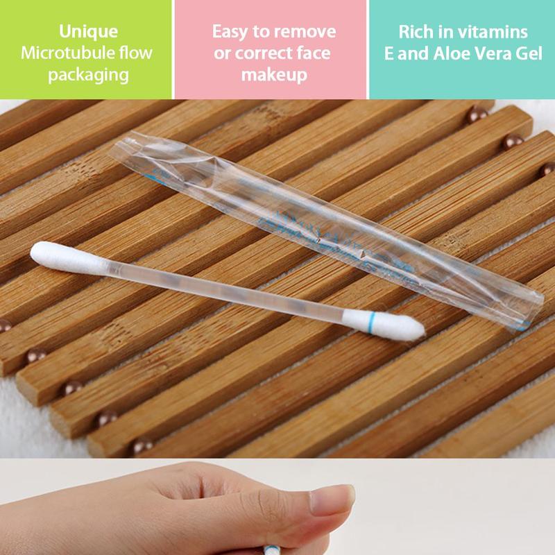 Cotton Swabs Makeup Remover Stick Face Eye Lip Make Up Details Cleansing Liquid Water Portable Travel Skin Care 30PC Correction Polish 5