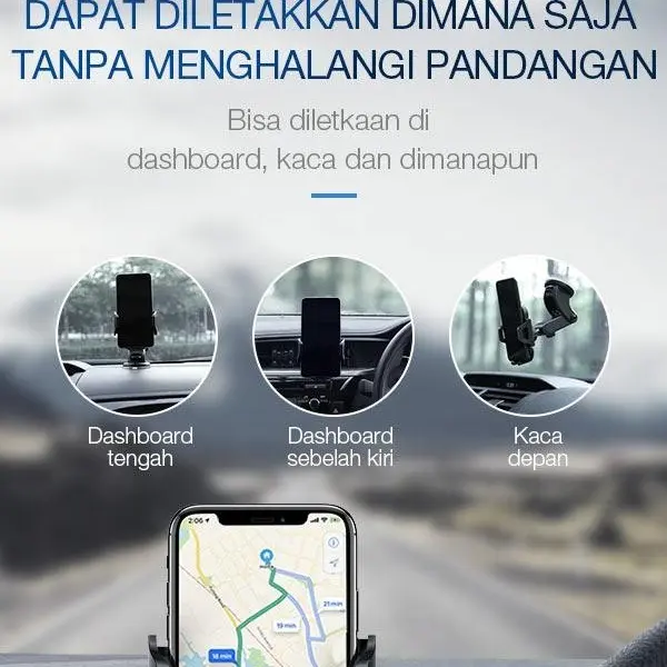 Car Holder Mobil ROBOT RT-CH12 Stand HP Tempat Dudukan Handphone GPS 4