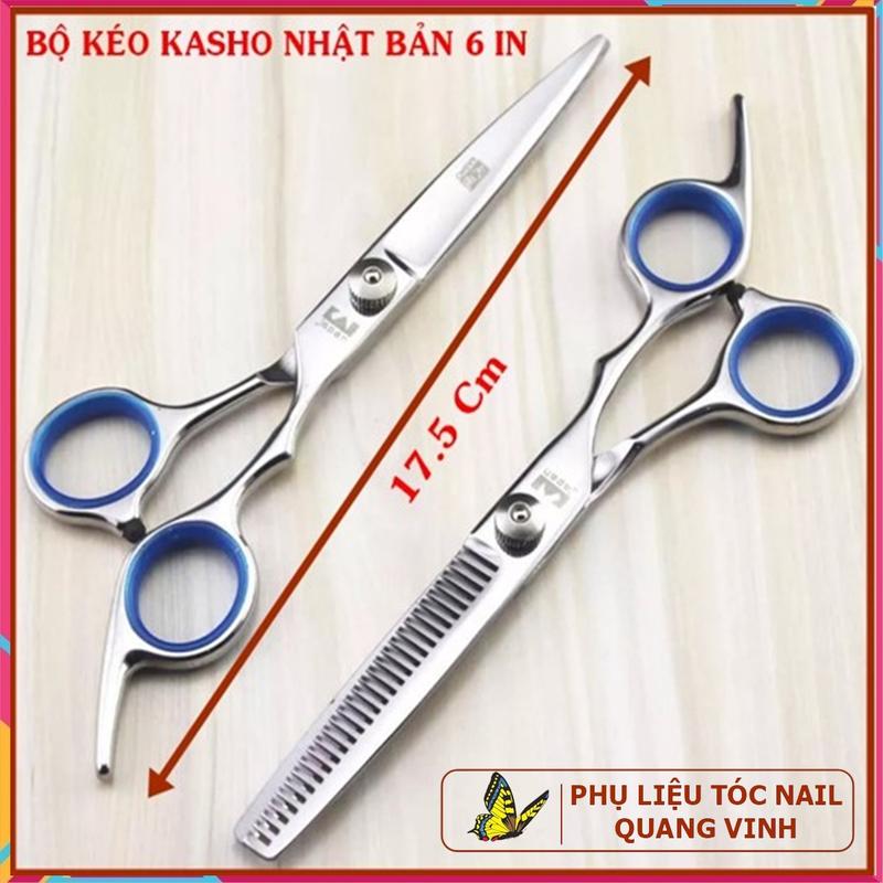 Bộ kéo cắt tóc Kasho Vkasho Nhật Bản 6in dài 17.5cm( kéo tay phải)