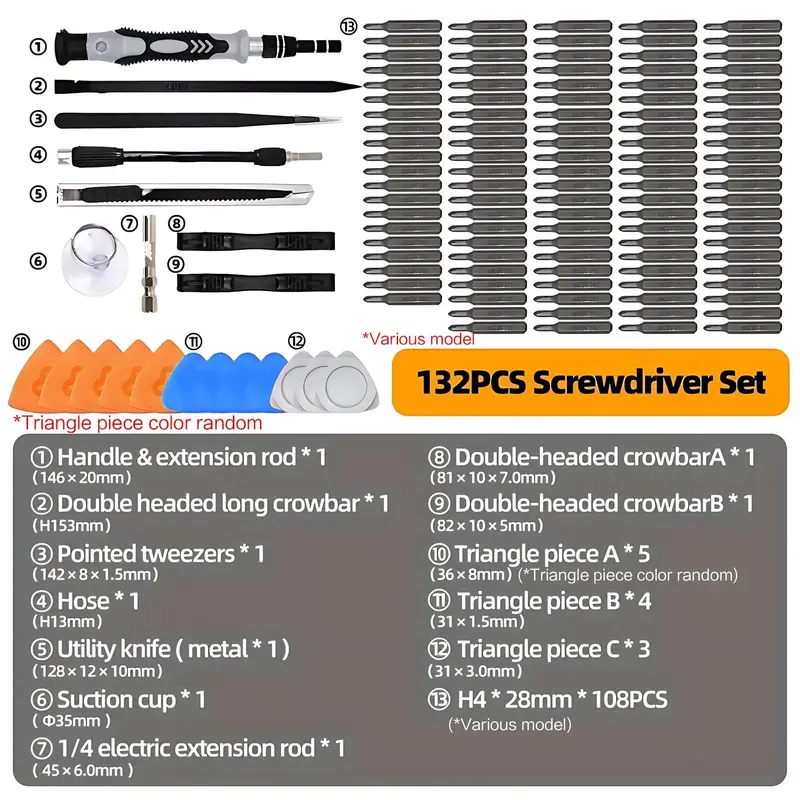 132 in 1 Precision Screwdriver Set, Portable Multifunctional Screwdriver Set, Professional Repair Tool Kit for Phone & Tablet & Computer 6
