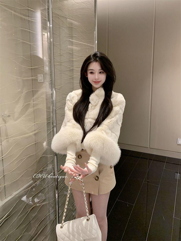 Product Introduction of Áo khoác ngắn lông chồn nữ, 2023 Hàn Quốc mới, phong cách Thanh Lịch và Xã Hội, lông thú cho mùa đông, được làm bằng môi trường, thích hợp cho phụ nữ, với lớp lông ngắn, 2025 Jacket Top Women 15