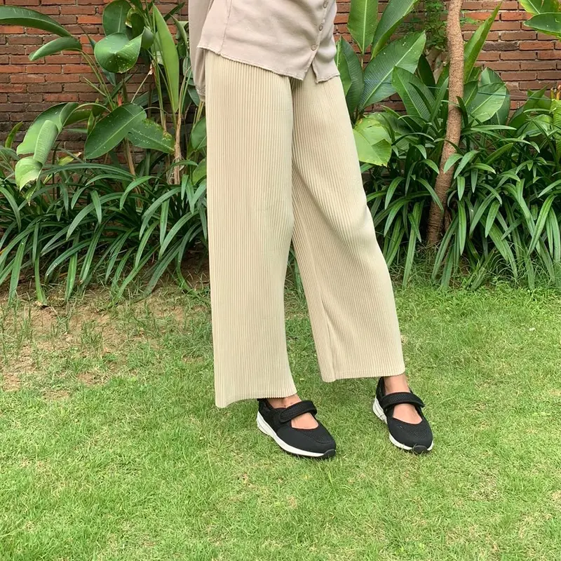 [milihbeau] Kulot Pleated Pants - celana kulot melar celana bumil celana plisket celana nyaman celana murah berkualitas warna netral celana kerja celana jalan celana casual formal informal xs-xl 012 celana putih celana panjang celana krem celana hitam 3