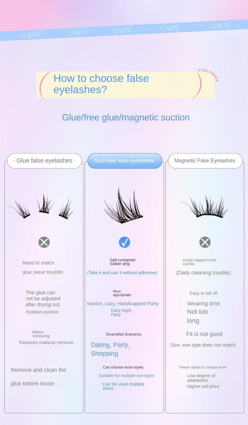 Product Introduction of 2PCS UWN Glue-Free Self-Adhesive Animal Series False Eyelashes Makeup Cosmetic 1