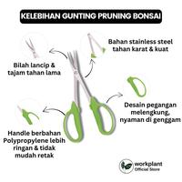Gambar Workplant - Gunting Pruning Bonsai Stainless Steel Untuk Daun, Ranting Halus Tanaman dari workplant official Kota Surabaya 2 Tokopedia