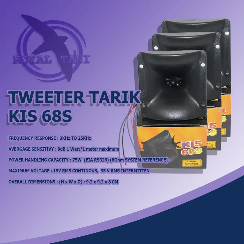 Tweeter KIS 68S | Tweeter Tarik Walet | Speaker Tarik Walet | Tweeter Sekat Walet | Tweeter Inap Walet 1