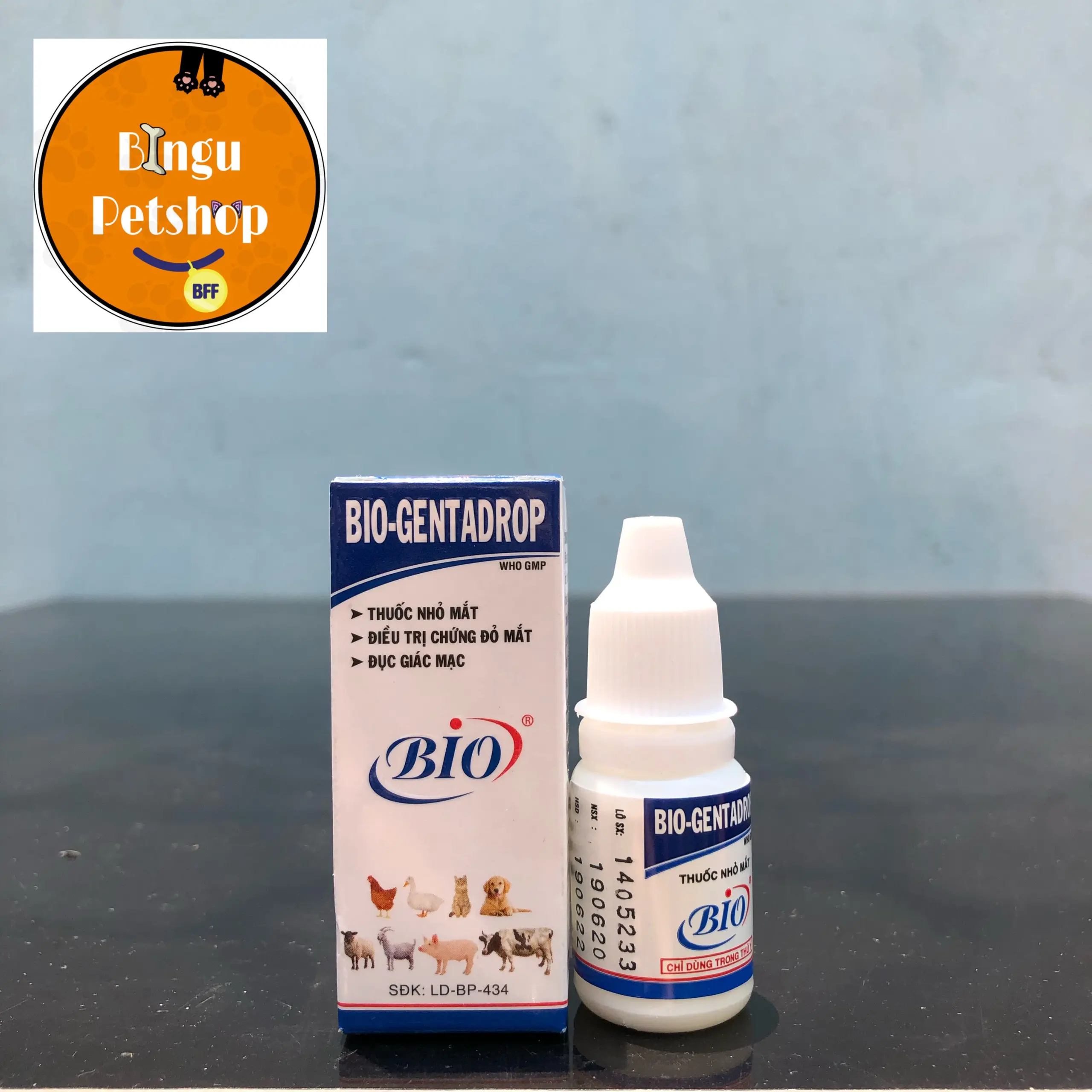 [CHAI 10ML] Nhỏ mắt cho chó mèo Bio Genta drop