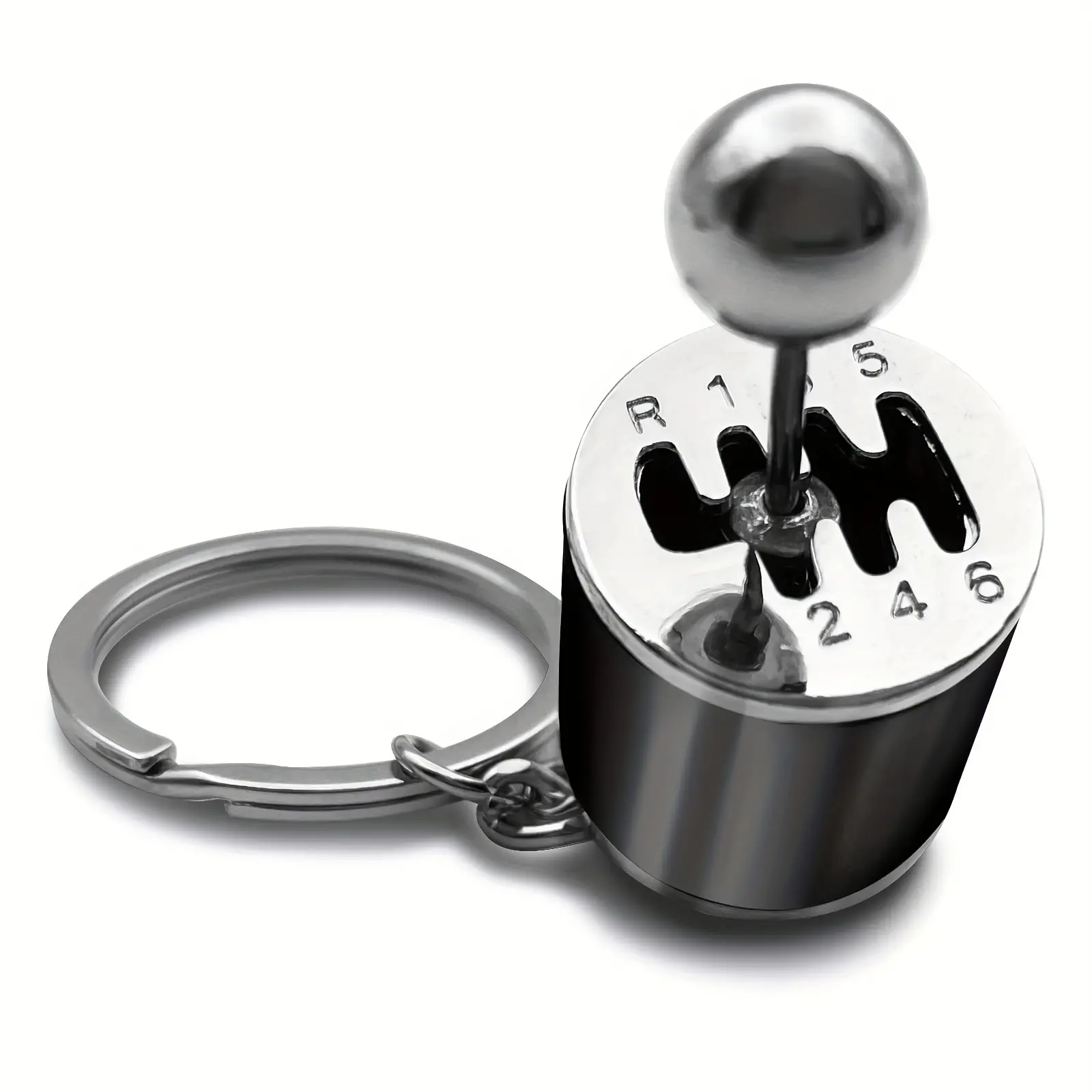 Auto Part Model Gearbox Keychain, Mini Gear Shift Stick Keyring, Cool Car Gear Shifter Keychain, Car Key Accessories (black)