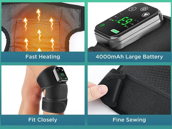 Product Introduction of Electric Shoulder Massager Thermal Elbow Support Belt  Joint Relax Knee Heated Massage 43