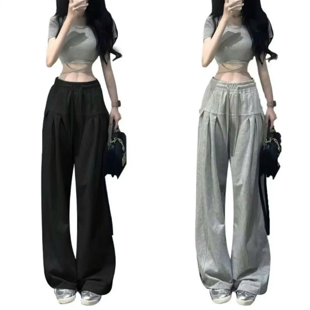 (01)Quần Xuông Túi Hai Bên màu Đen và Xám from Rộng Bigsize