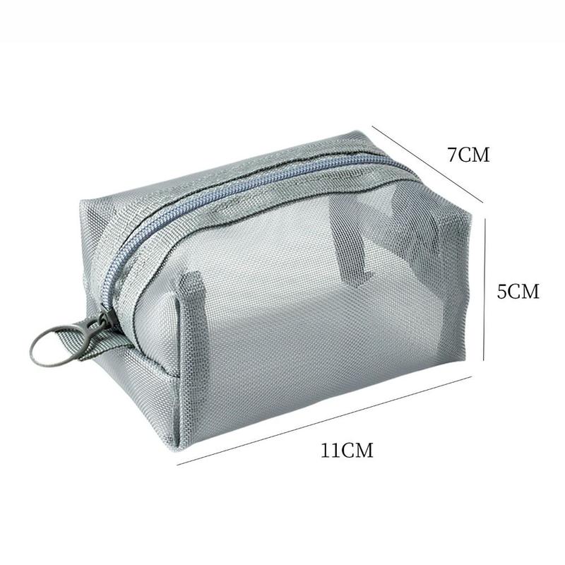 ví đựng tiền Xu, Thời Trang, Màu Trơn Cầm Tay, Dung Tích Lớn, Túi Trang Điểm, Túi Đựng Mỹ Phẩm Lưới, Dành Cho Nam Giới 7