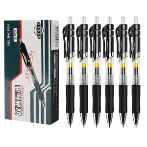 12pcs Retractable Gel Pens Set 0.5mm Ballpoint Large Capacity Replaceable Refills Black Ink Writing Office  Business Signature School Supplies Stationery