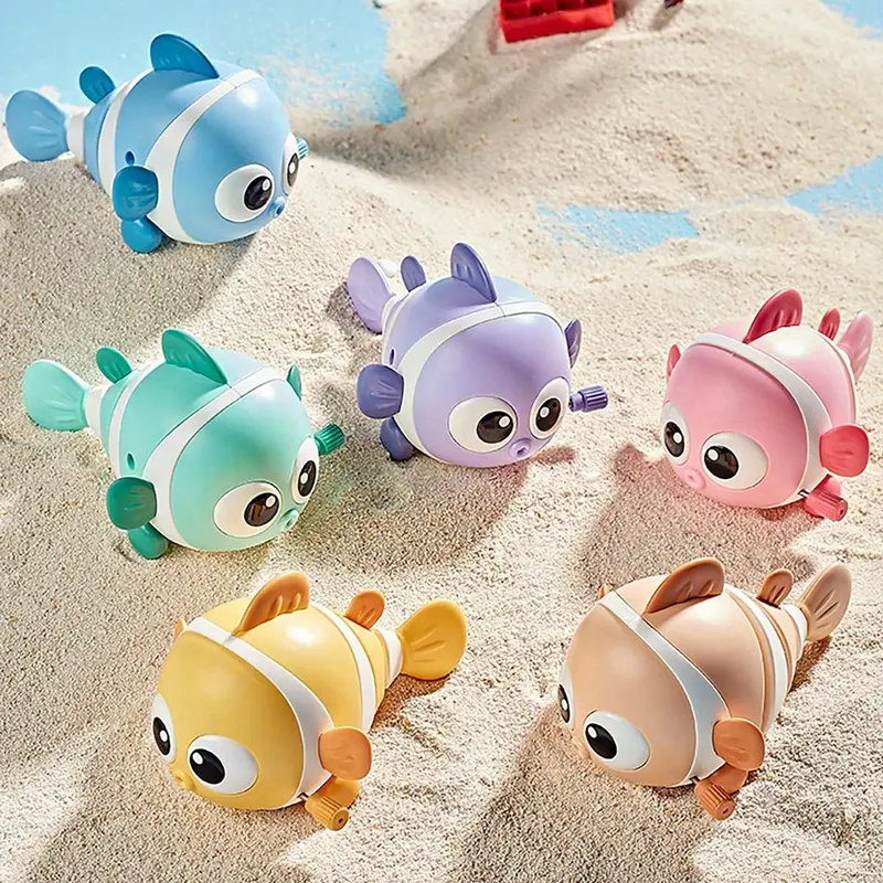 Baby's Cartoon Fish Clockwork Toy, Baby Crawling Learning Fish Design Clockwork Toy, Toddler Sensory Play Kit 7