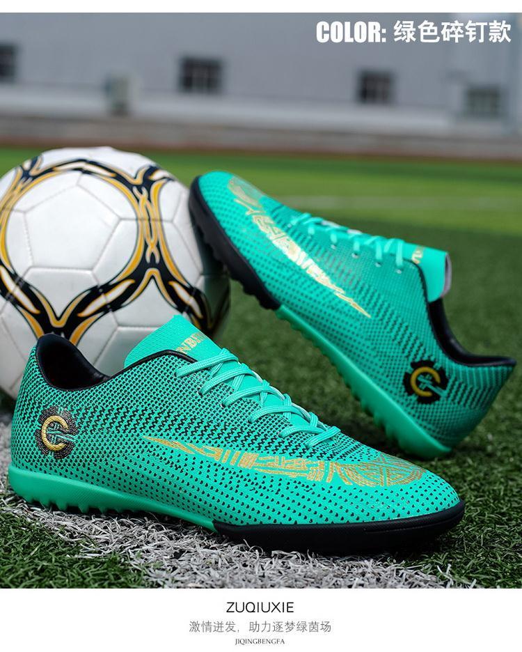 Product Introduction of Men's High Top Soccer Shoes Ronaldo Messi Assassin Long Spike Boots 7 Children's Students Teenagers Men's AG Broken Spike Training Shoes 17