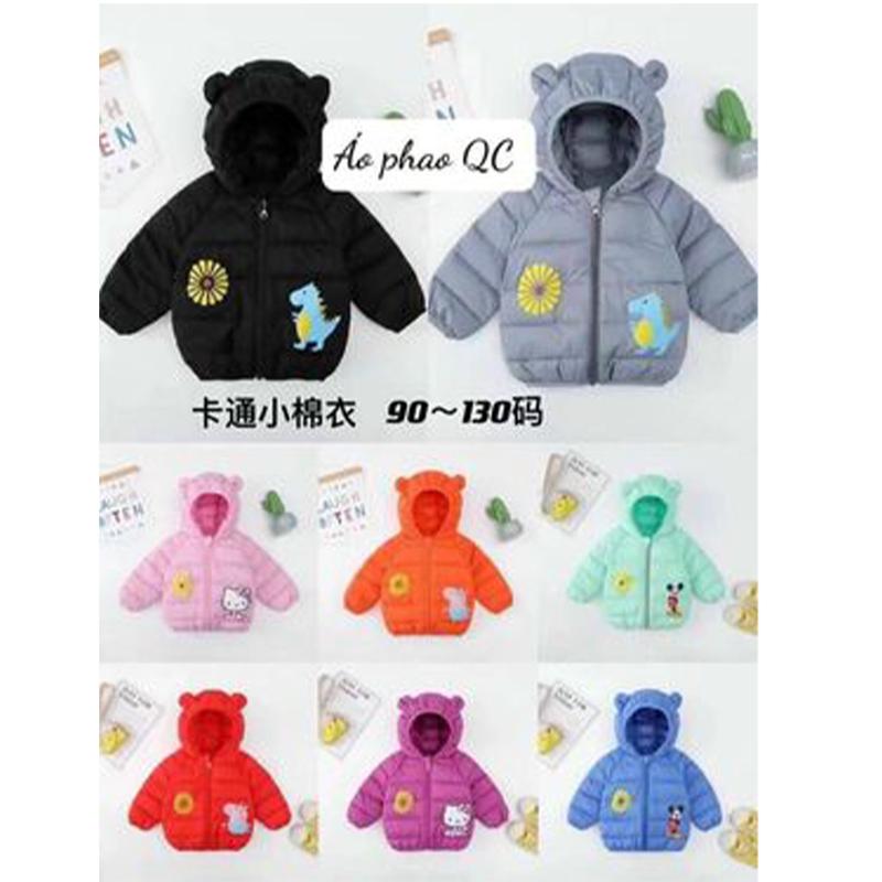 Áo Phao Tai Gấu Siêu Nhẹ Dễ Thương , Áo khoác lông vũ cho bé trai bé gái từ 6 đên 18 kí Jacket Voi Jean