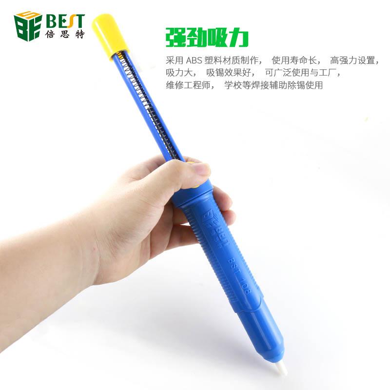 Product Introduction of BST-018/108 Metal Desoldering Pump Suction Tin Gun Soldering Sucker Pen Removal Vacuum Soldering Iron Desolder Tools Hot Sell 11