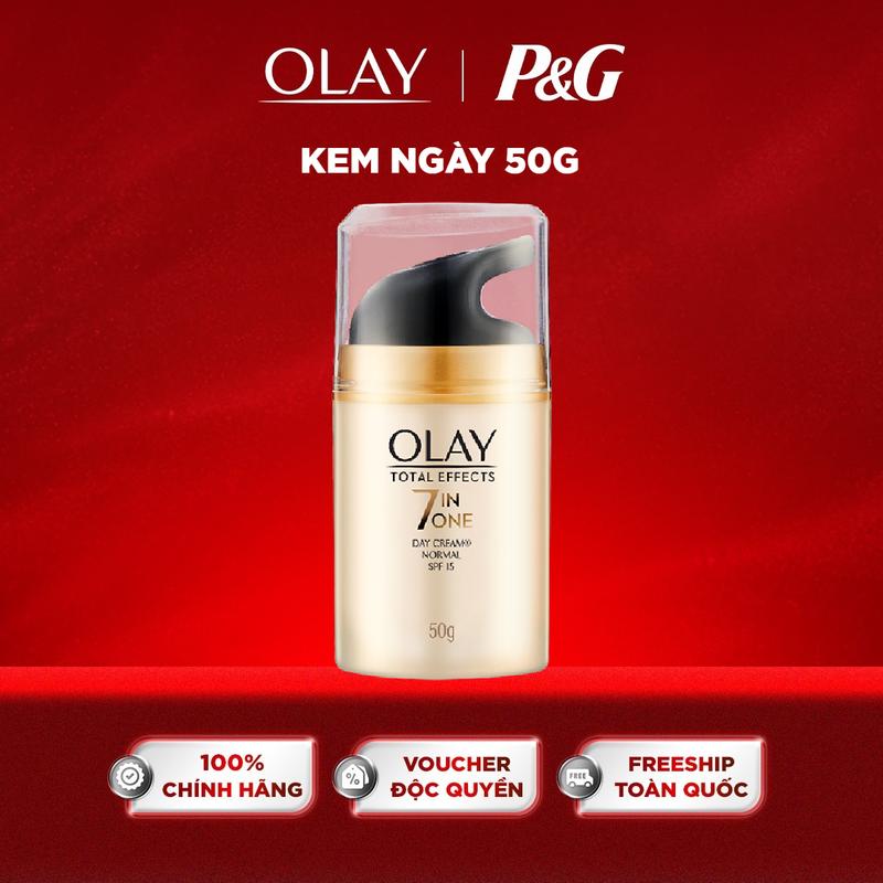 Kem Dưỡng Ẩm Ban Ngày Phục Hồi & Hỗ Trợ Làm Chậm 7 Dấu Hiệu Lão Hóa SPF 15 OLAY TOTAL EFFECTS 50g
