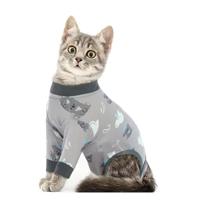 Cat Costume DENTRUN Cat Recovery Suit, Kitten Hair, Sticky Onesie