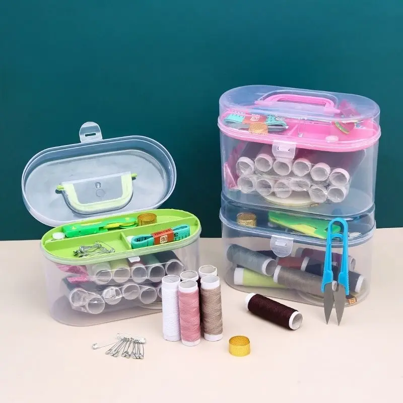 Set Alat Jahit/Set Jarum Benang/Promo Alat Jahit Satu Set Kotak Lengkap / Set Alat Jahit Lengkap / Perlengkapan Jahit Lengkap/Sewing Kit Box / 1 Set Kotak Perlengkapan Menjahit Alat Jahit Portable Benang Jarum Gunting Meteran