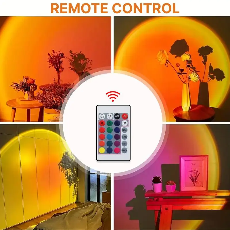 USB Powered Sunset Lamp for LGBTQ, 1 Count Sunset Projector Light with Adjustable Angle, Ambient Night Light For Bedroom Living Room Home Decor 2