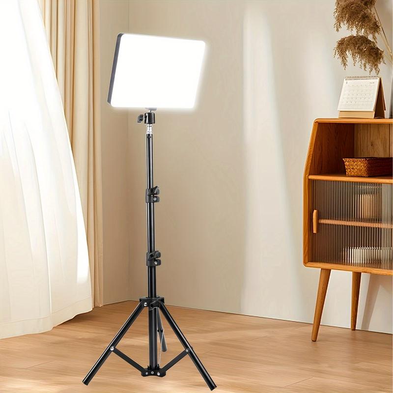 LAQIUIUE 10 Inch LED Flat Panel Light with 43 Inch Tripod, USB Powered ...