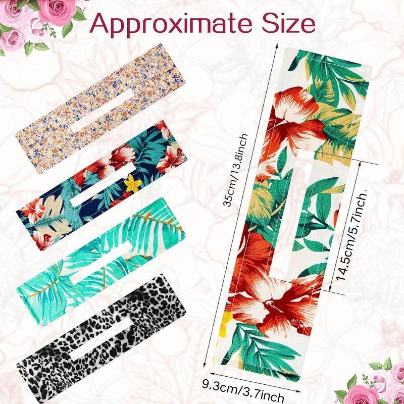 Floral Print Hair Bun Maker, 9 Counts/set Heatless Hair Bun Maker, Flexible Hair Twist Maker, Hair Styling Tool for Women Girls 1