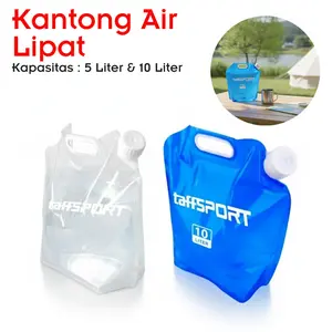 Kantong Air Minum Lipat Jerigen Portable Camping Running Water Storage 10L 5L