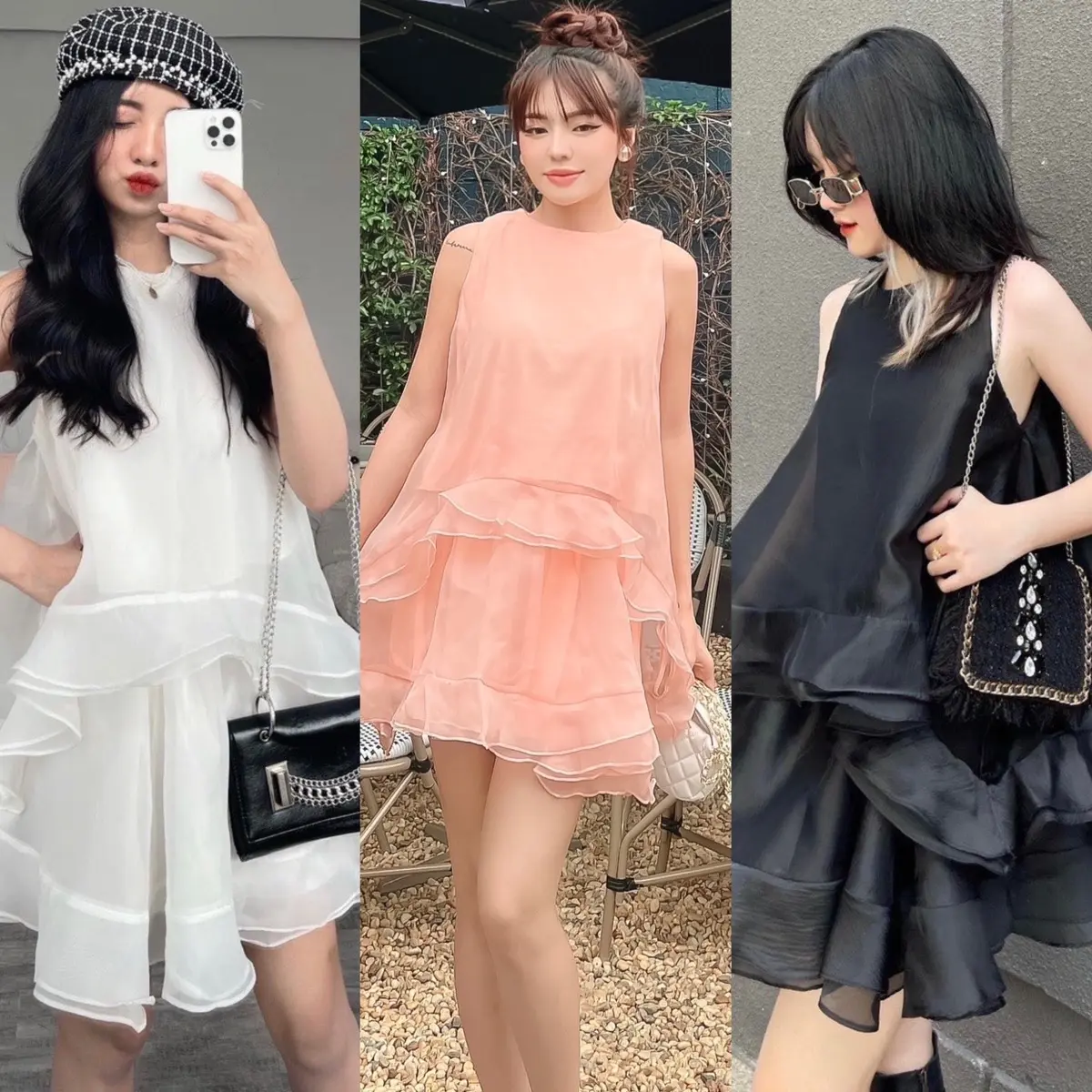 [ SALE LẺ SZ Bo chun S M L] Sét Đầm, Sét Bộ Suông Tơ thường mặc - Nhà Lỳ Có Maxi Nữ Áo Top Women