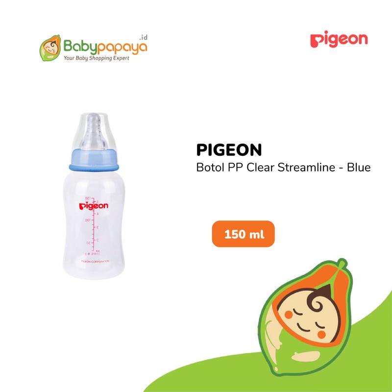 PIGEON Botol PP Clear Streamline 150Ml | Botol Susu Bayi Yellow Accessories 0