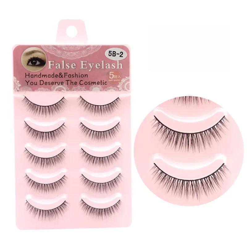 Product Introduction of 5B-2 False Eyelash Makeup Cosmetics Make-up for Women False Eyelashes Cosplay Fan Beauty Makeup Tools Manga Lashes Eyelashes 18