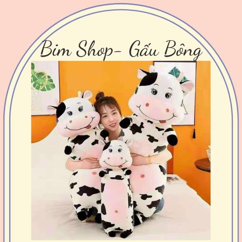 Gối ôm bò sữa thú nhồi bông con bò sữa đáng yêu