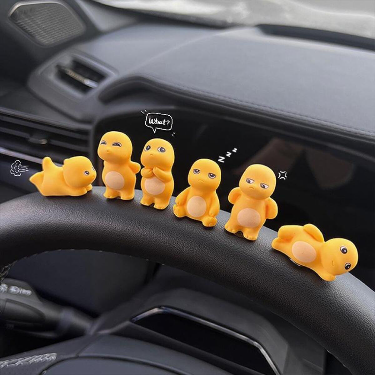 6Pcs Nailong Mobil Mainan Bercahaya Tempelan Motor Gaya Baru Lucu Lampu Malam Mini Figure Dekorasi Pajangan Dasbor Mobil Meja Populer Hadiah Miniatur