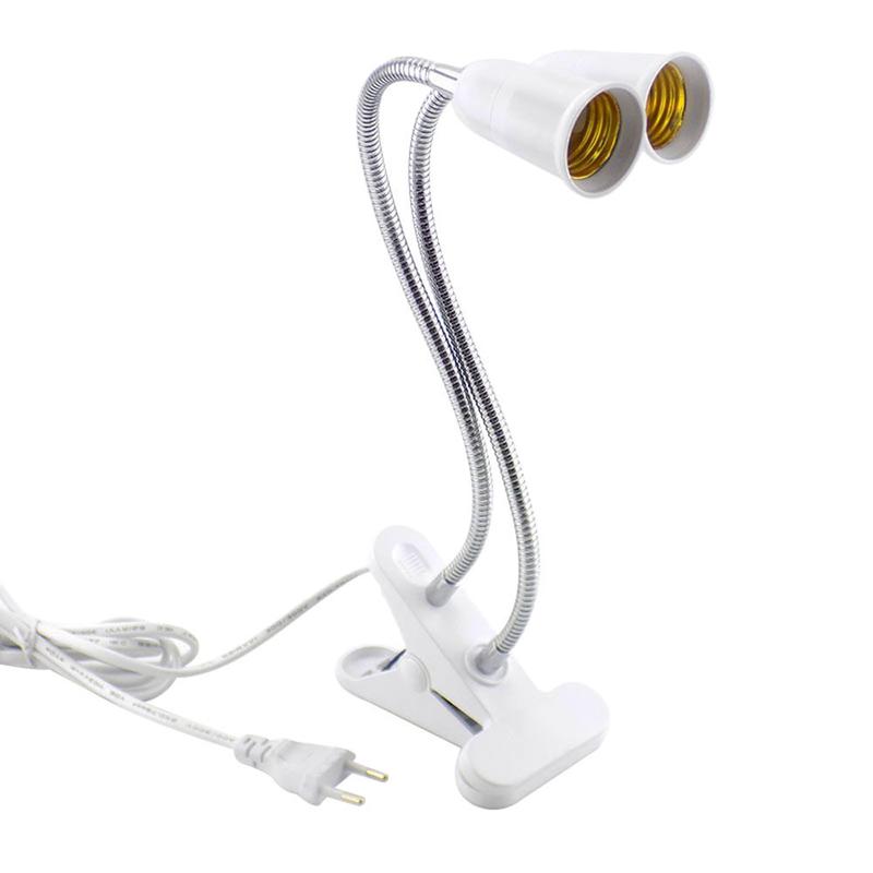 Product Introduction of E27 light bulb Lamp AC power supply base Flexible holder EU US uk Plug socket desk Clip  2KSG 131