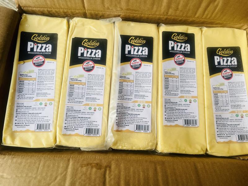 Phô mai kéo sợi mozzarella GOLDEN cheese nguyên khối 2kg