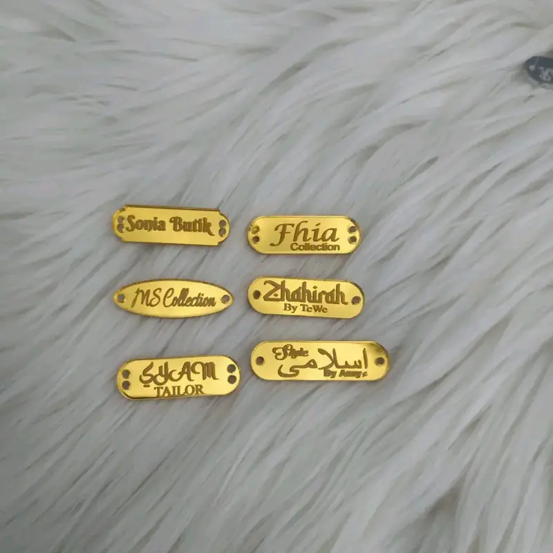 LABEL AKRILIK 1x3cm / LABEL HIJAB AKRILIK 0