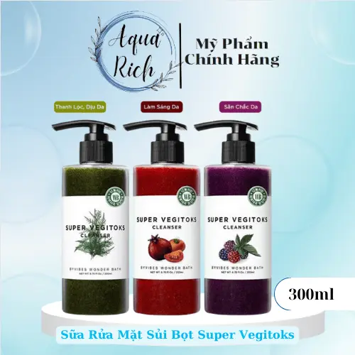 Sữa Rửa Mặt Rau Củ Quả Sủi Bọt WB Super Vegitoks 300ML