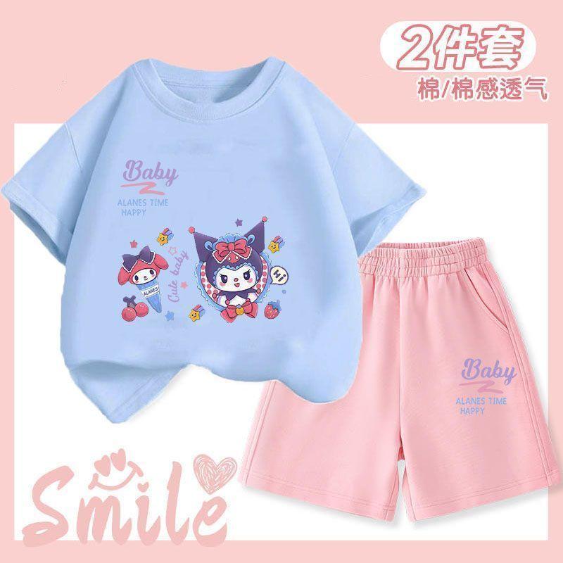 Product Introduction of Bộ Đồ Trẻ Em, Quần Đùi Ngắn Tay Cho Bé Gái, Quần Đùi ngắn Tay Mùa Hè Cho Trẻ Em Clow M, Bộ Hai Mảnh, Quần Đùi Thoáng Khí, Thời Trang, Thích Hợp Cho Năm 2025 25