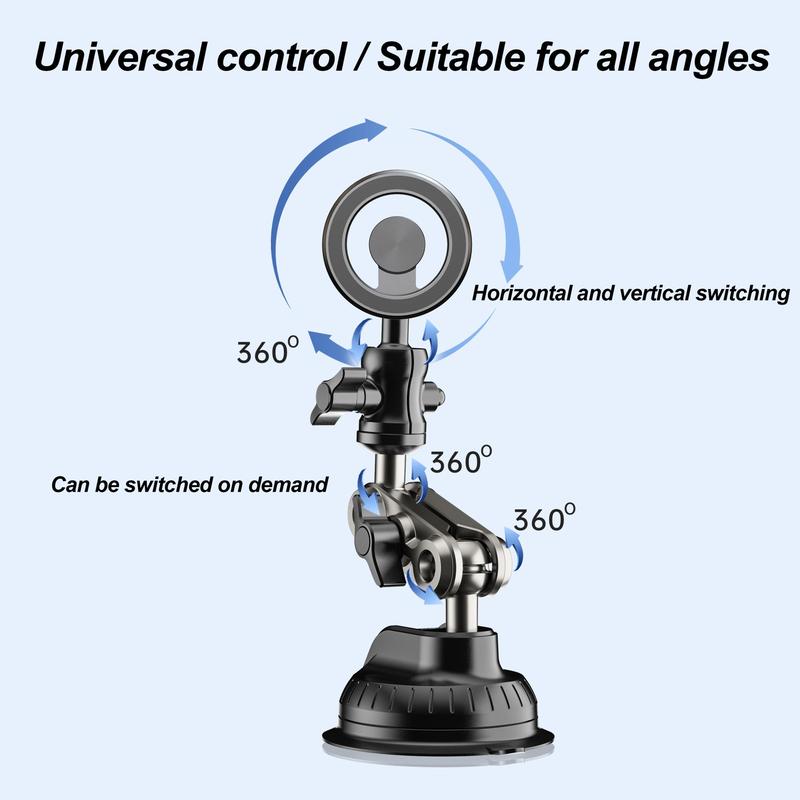 Product Introduction of Universal Car Magnetic Phone Holder, 360° Adjustable Strong Grip Car Phone Holder, Easy Installation, Safe Secure Mount for Mobile Devices 3