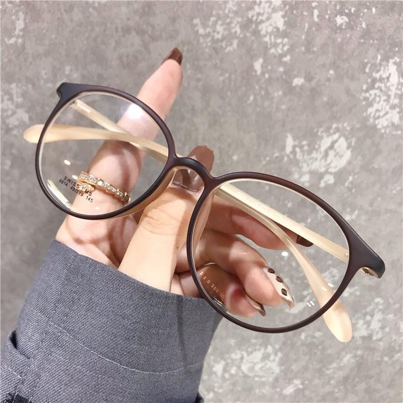 【Sktlz】 Myopia Glasses Women's Fashion New Plain Glasses Men's Flat Light Anti Blue Light Eyewear Hitam Kacamata Plastik 5