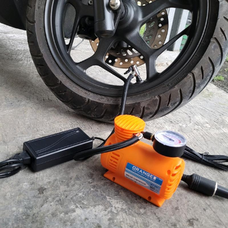 Paket lengkap Compressor Mini Listrik Portable pompa angin Ban motor ...