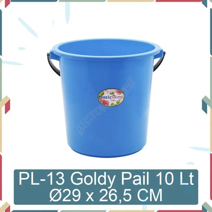 MICTON Lion Star Basic Home PL-13 Goldy Pail 10 Liter Ember Plastik 5