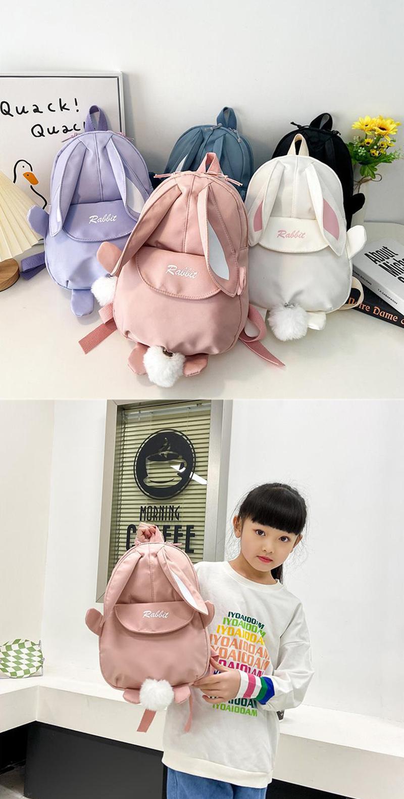 Product Introduction of New Cartoon Cute School Bag Children's Bunny Backpack Korean Version of The Children's Lightweight Backpack for Kindergarten 17