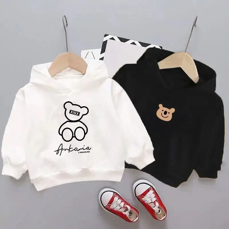 เสื้อกันหนาวมีฮู้ดสำหรับเด็ก แฟชั่นเกาหลี ฤดูใบไม้ร่วง มาใหม่ ขนาดกลางและขนาดใหญ่ สำหรับเด็กชายและเด็กหญิง เหมาะสำหรับทารก อินเทอร์เน็ต ดารา ท็อป แฟชั่น