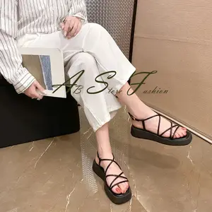 Sandal Flatfrom  Wanita Sandal Tali Wanita Terbaru 2023 Sendal