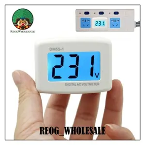 DM55-1 Digital Voltmeter AC 220V Stop Kontak Steaker Volt Meter Tester
