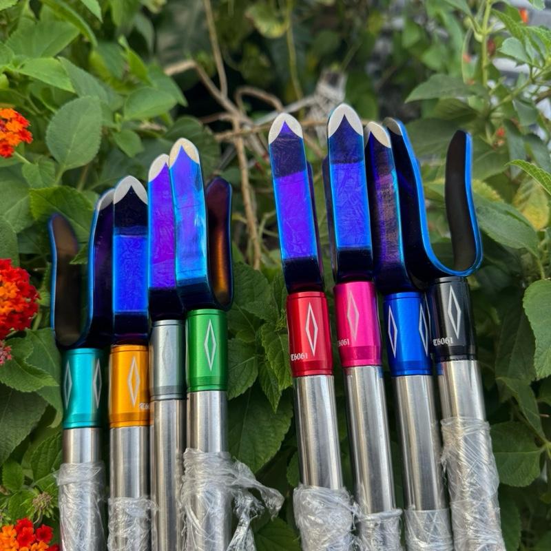 Chóng cần câu cá mạ titan xanh tím phi 16mm dài 1,27m chất liệu inox 304 không rỉ sét với 8 khớp nối 8 màu tuỳ chọn